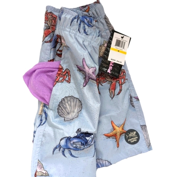 Mens M Swimsuit Psycho Tuna Board Shorts Medium Summer vacation swim tru… - Picture 6 of 10
